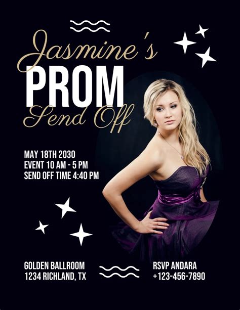 Elegant Prom Send Off Flyer Template