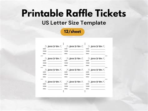 Elegant Raffle Ticket Template