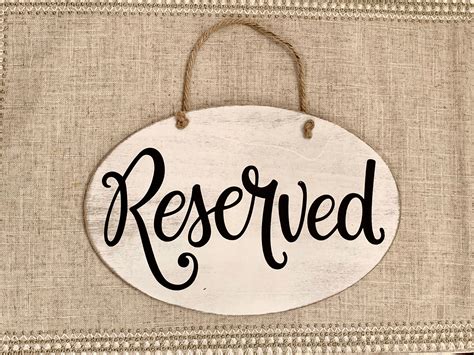 Elegant Reserved Sign Printable