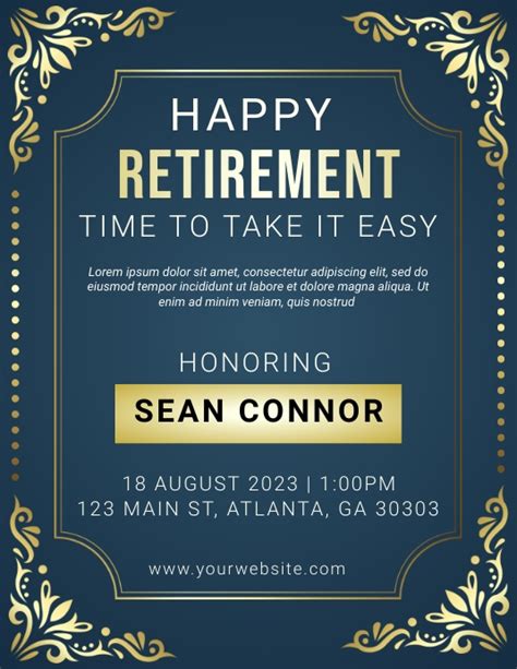 Elegant Retirement Flyer