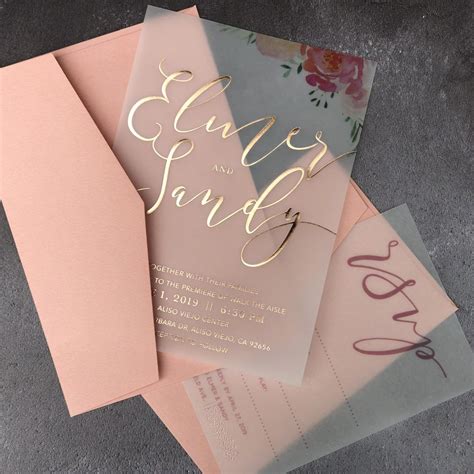 Elegant Rose Gold Invitations