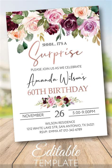 Elegant Script 80th Birthday Invitation