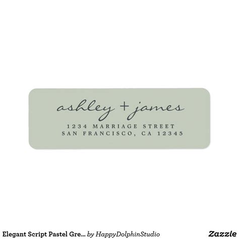 Elegant Script Wedding Return Address Labels Templates