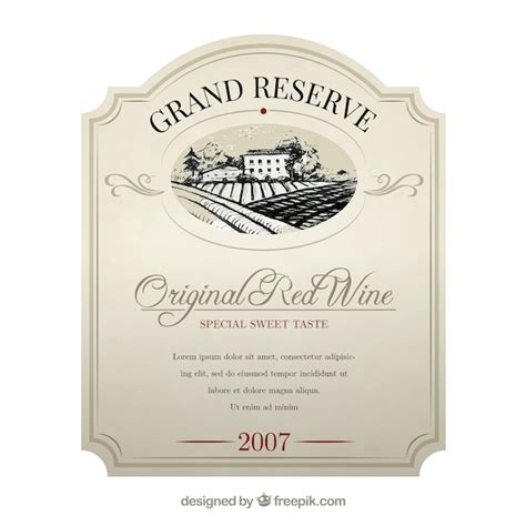 Elegant Wine Label