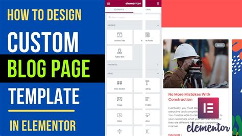 Elementor blog page template design 1