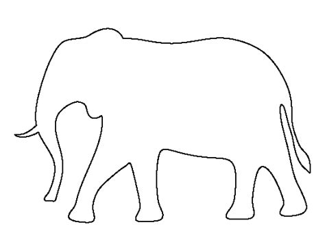 Elephant Body Stencil Template For Kids