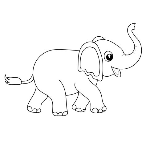 Elephant Drawing Template