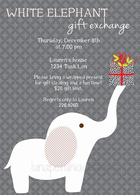 Elephant invitation template design concept