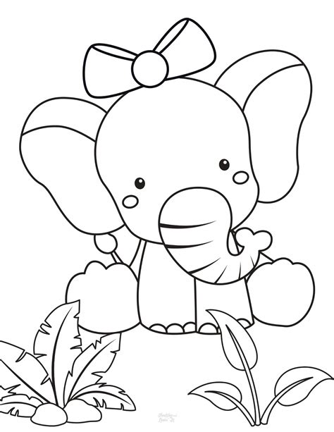 Elephant printable 1