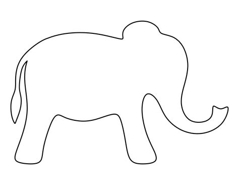 Elephant Stencil Printable Templates For Kids