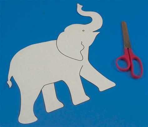 Elephant Stencil Template For Kids Crafts