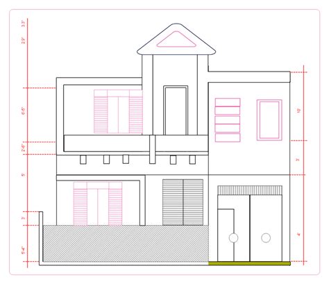 Autocad elevation template