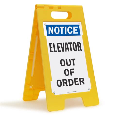 Elevator out of order sign design