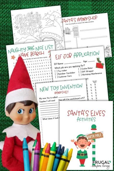 Elf activity sheets