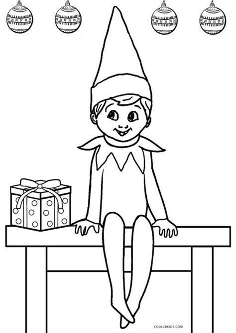 Elf coloring pages for kids free