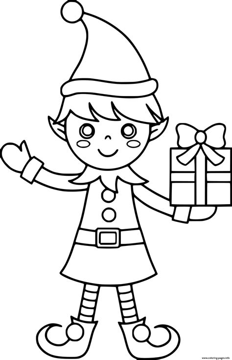 Elf coloring pages printable