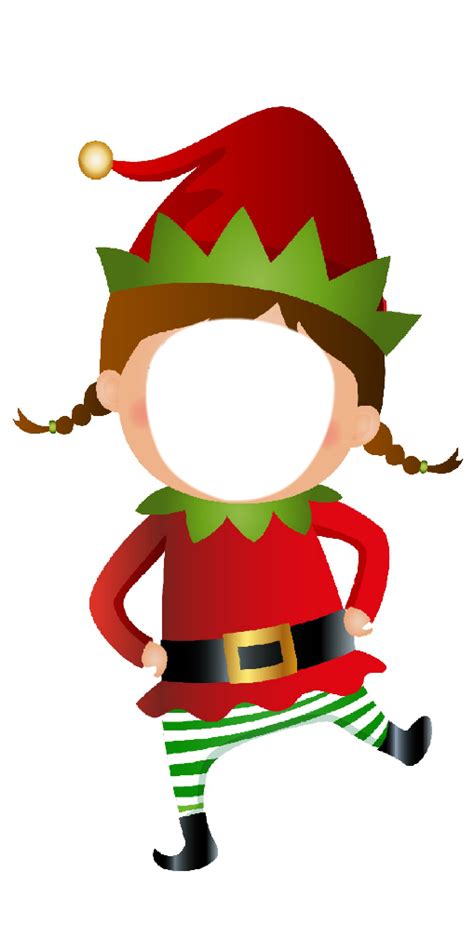 Elf Face Cut Out Templates Fun Image