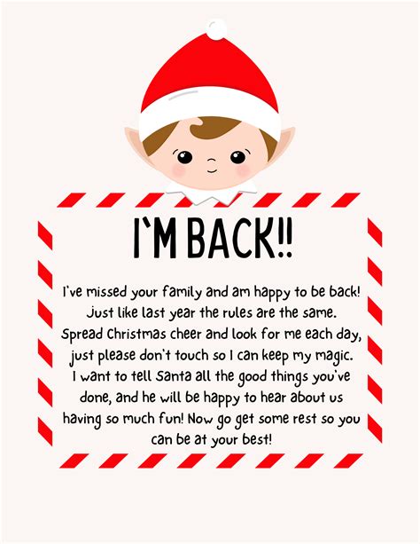 Elf on the Shelf Letter Template 1