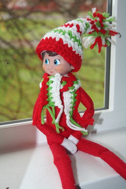 Elf on the Shelf hat and scarf pattern