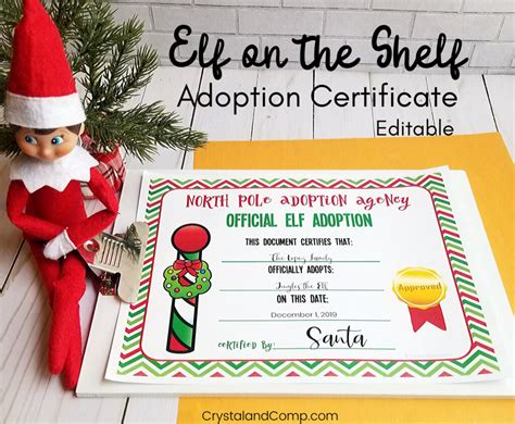 Elf on the Shelf Arrival Certificate