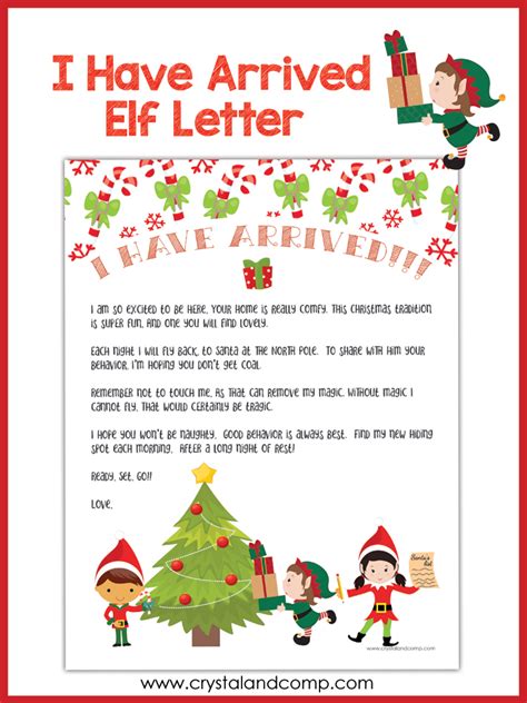 Elf on the Shelf Arrival Letter Template