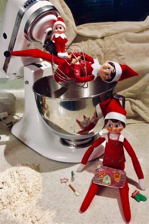 Elf on the Shelf Baking Christmas Cookies