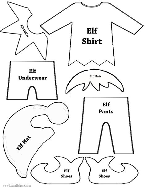 Elf on the Shelf Clothes Template to Print