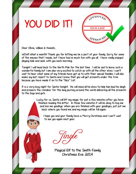 Elf on the Shelf Magic Letter