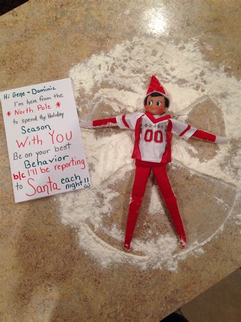 Elf on the Shelf Making Snow Angels