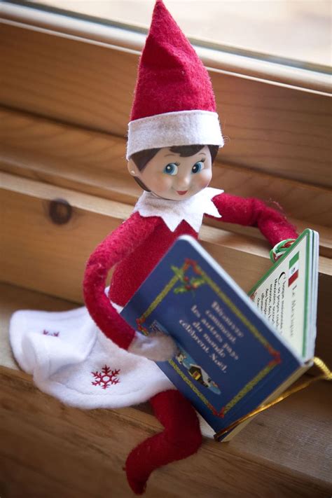 Elf on the Shelf Reading a Book