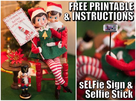 Elf on the Shelf Selfie Printables