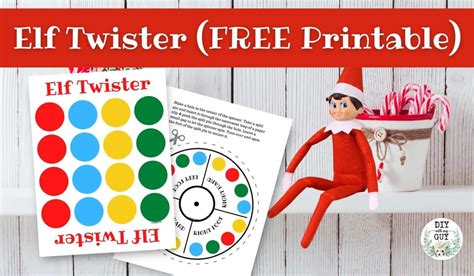 Elf Twister Printable for Kids Activities