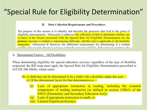 Eligibility Determination