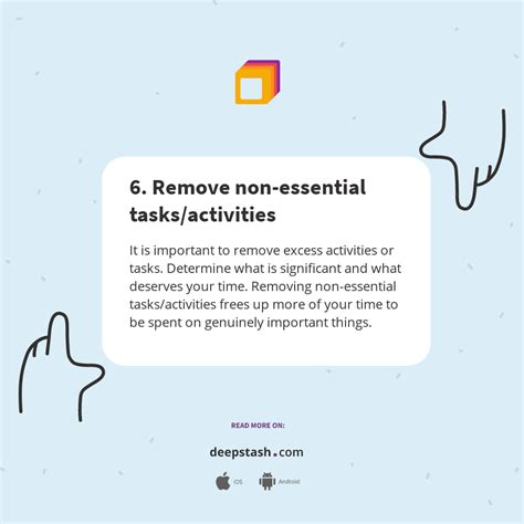 Eliminate Non-Essential Tasks