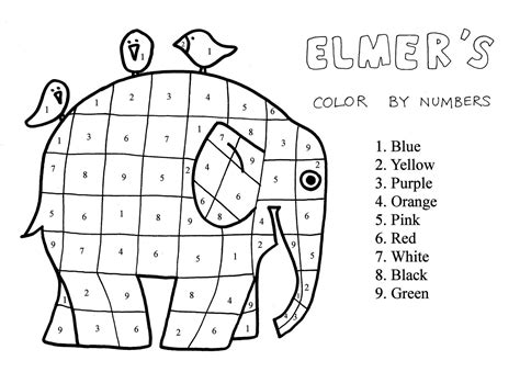 Elmer the Elephant Activity Sheet