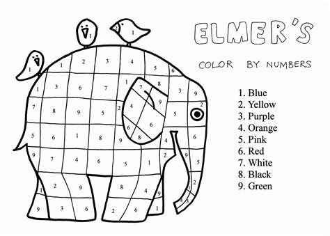 Elmer the Elephant Coloring Page