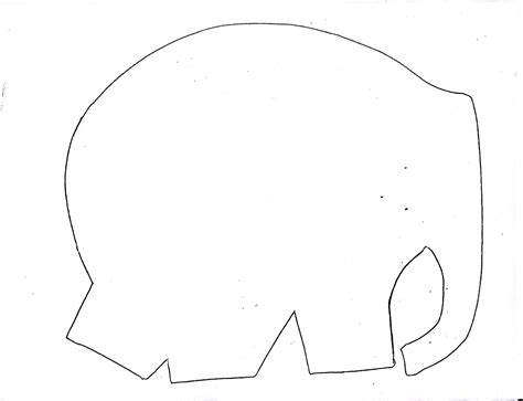 Elmer the Elephant Cut-Out Template