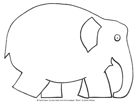 Elmer the Elephant Printable Templates