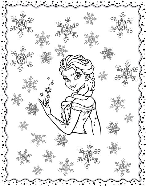 Elsa's Snowflake Coloring Page