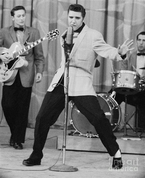 Elvis Presley Performing On Stage