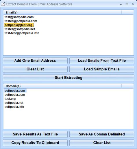 Email domain extraction software