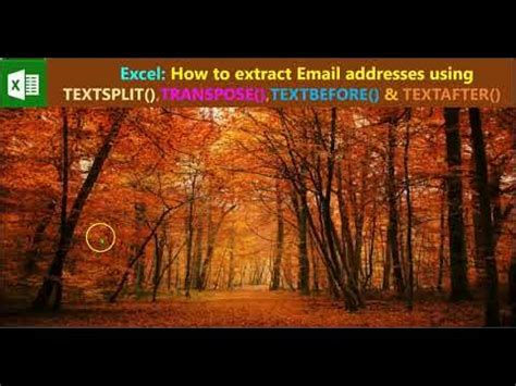 Email extraction using the TEXTSPLIT function