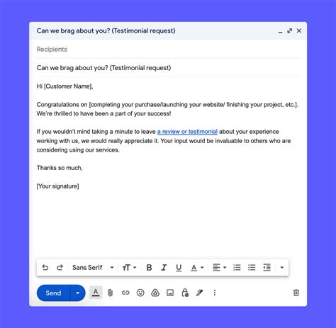 Email Template Example 1