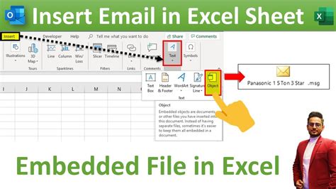 How to Embed Emails into Excel