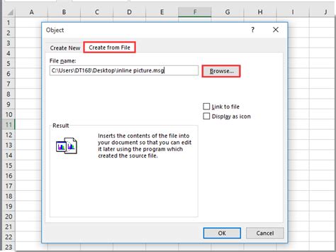 Embed Email into Excel Image Gallery 10