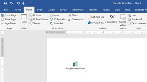 embedding excel in word document image 7