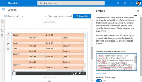 Embed Excel SharePoint