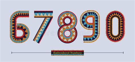 Embroidery letter template numbers