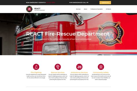 Fire Department Website with Emergency Alerts