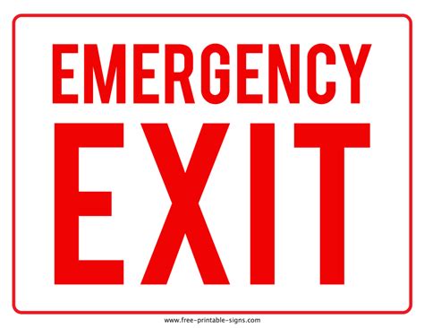 Emergency Exit Sign Requirements